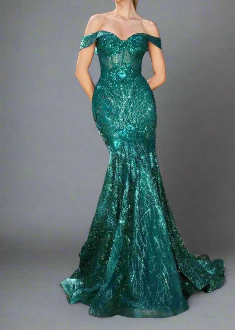 Mermaid Glitter Sequins Evening Formal Dresses