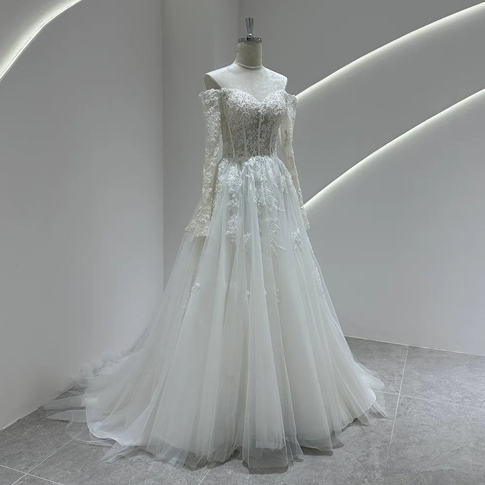 Beach Wedding Dress Bohemian Backless Lace up Gown
