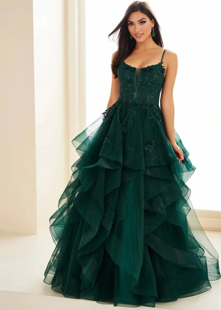 dark green spaghetti straps floor length a-line formal dress sizes 2-28w