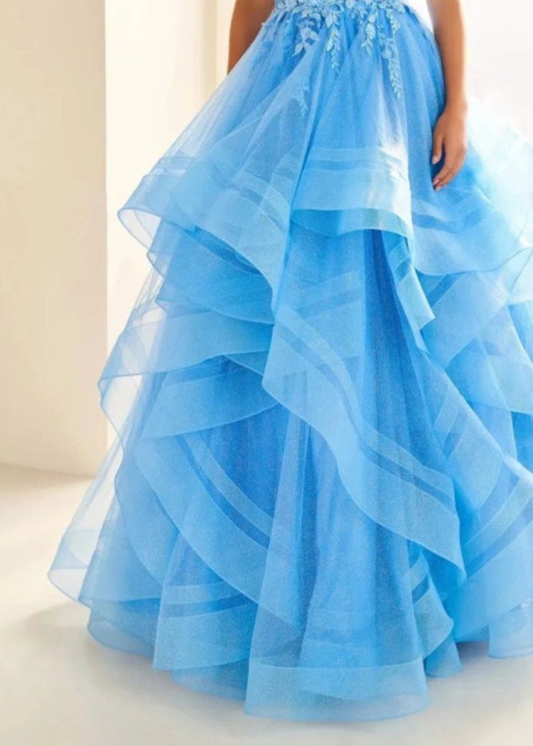 Custom Colour Glitter Lace Fluffy Formal Party Dress