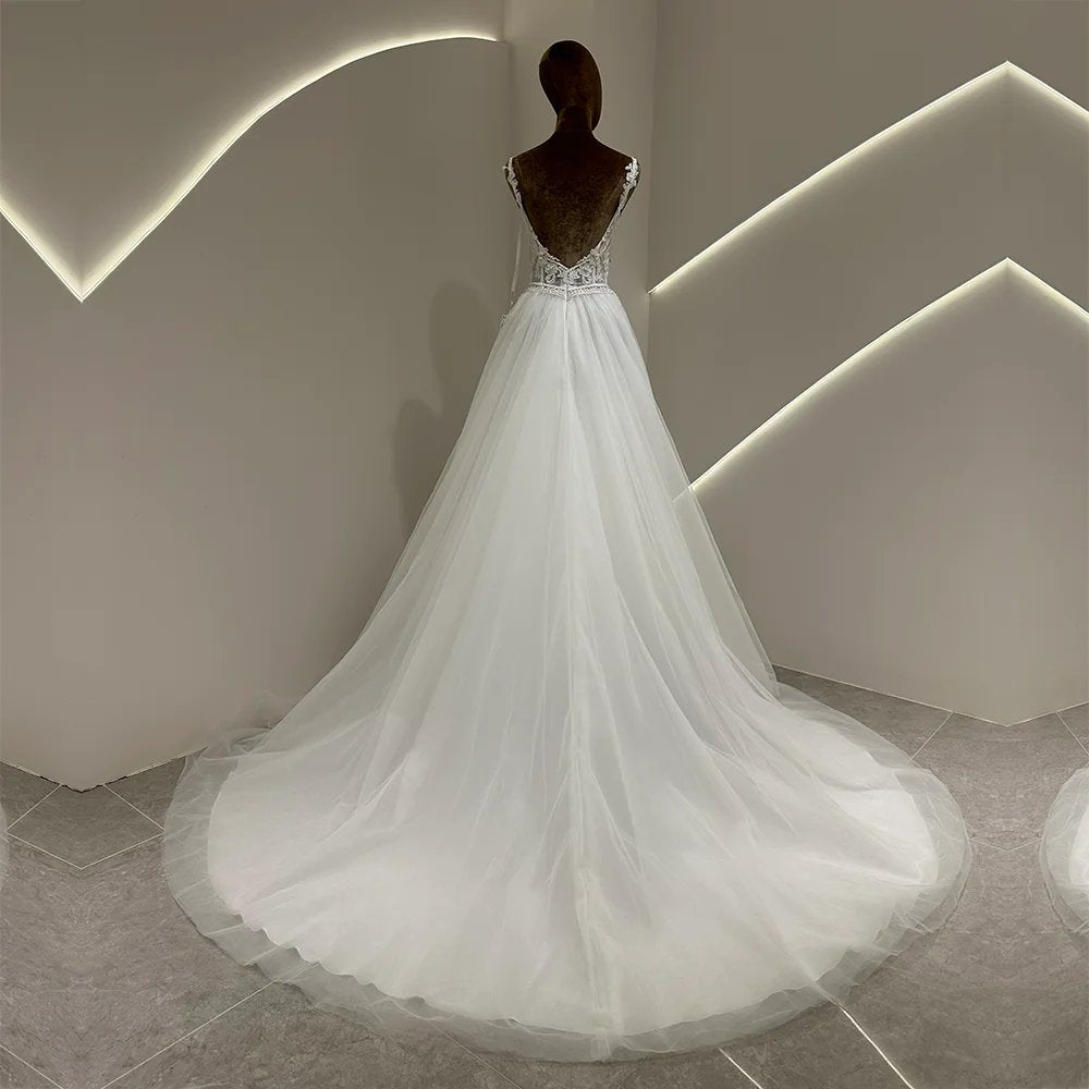 Boho Beach Bride A-Line Sweetheart Wedding Dress