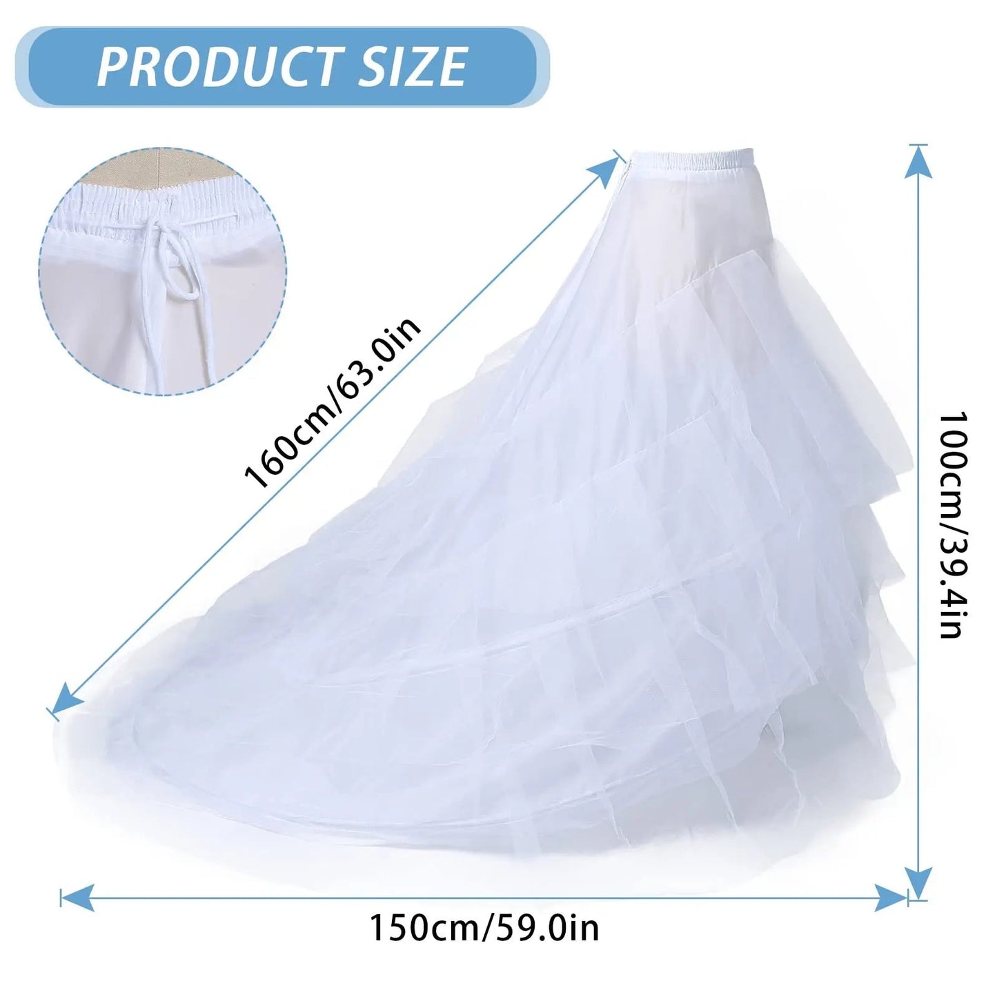 Bridal Petticoat For Cathedral Train Wedding Dress
