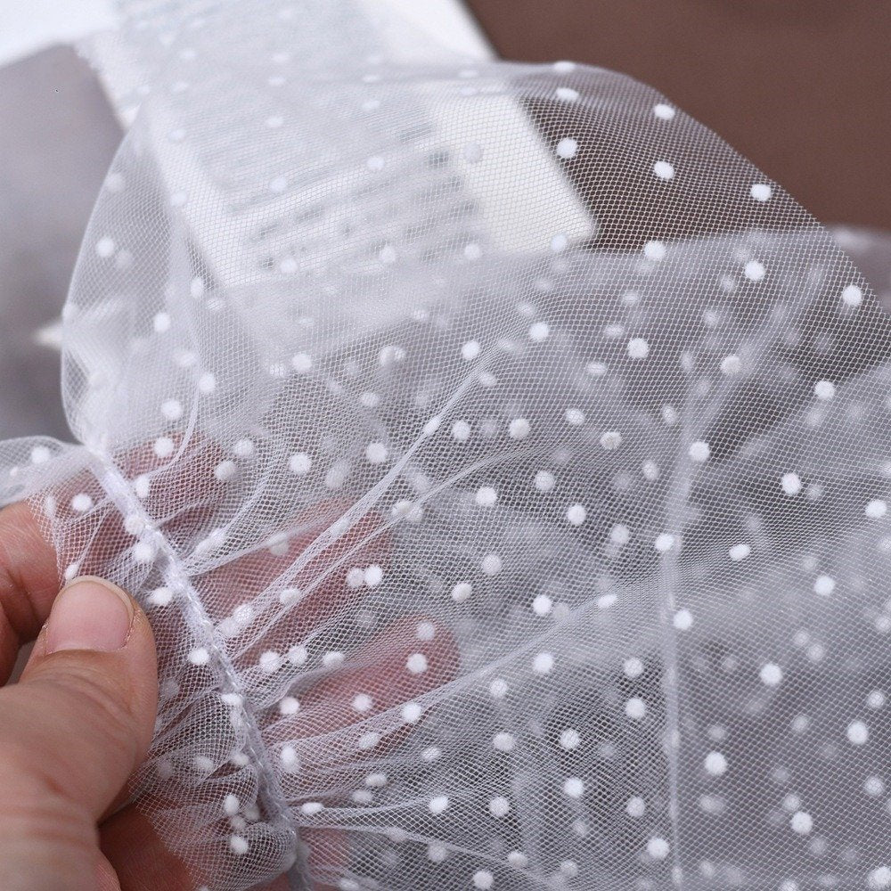 Detachable Bridal Long Sleeves Polka Dots