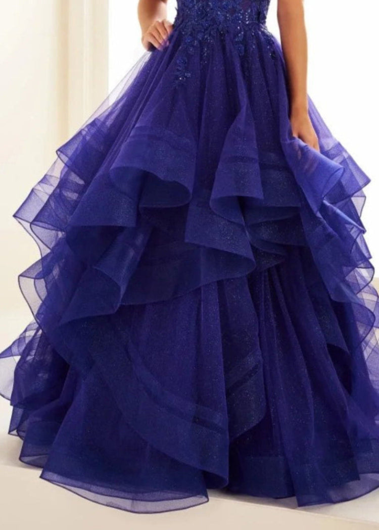 Custom Colour Glitter Lace Fluffy Formal Party Dress