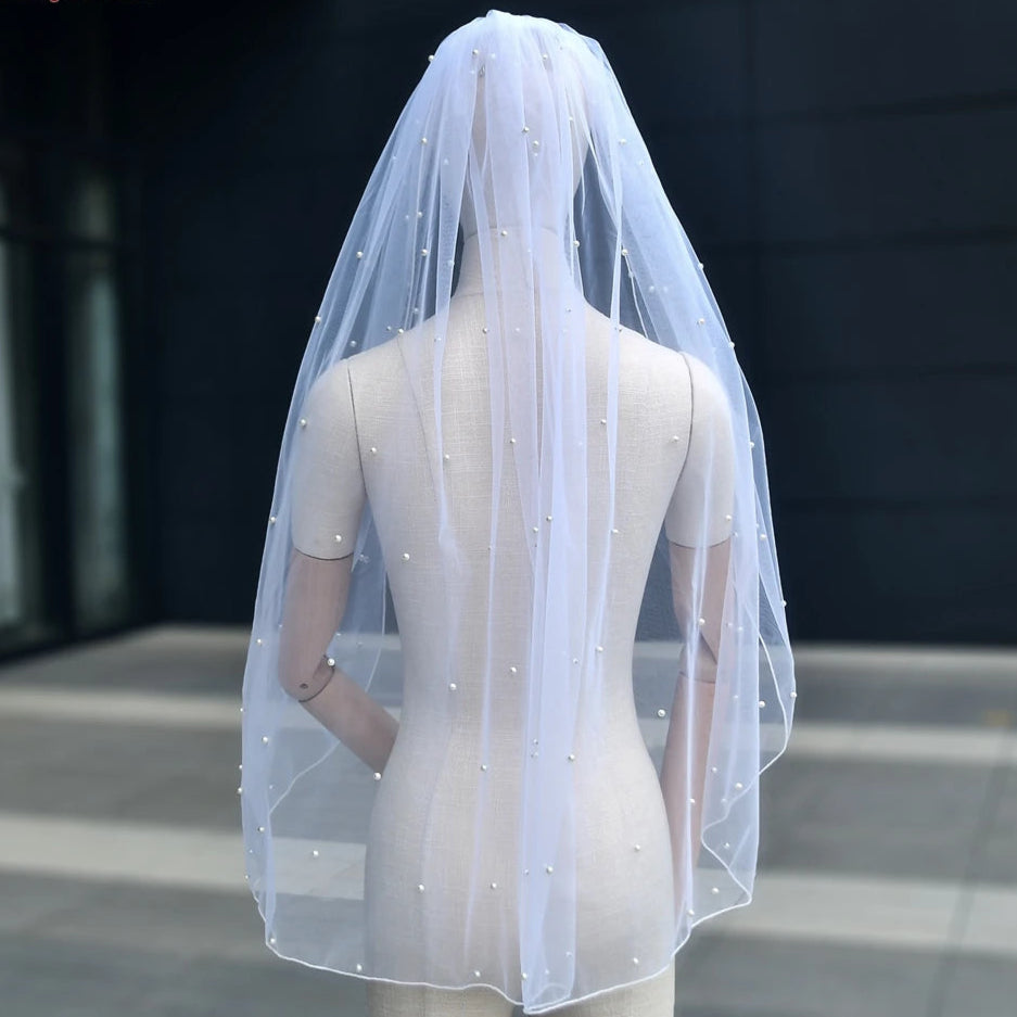 Short Bridal Veil Elbow Length Veil 1 Tier