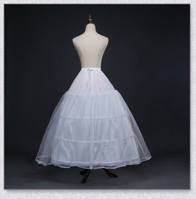 Bridal Petticoat White Ball Gown 4 Hoops