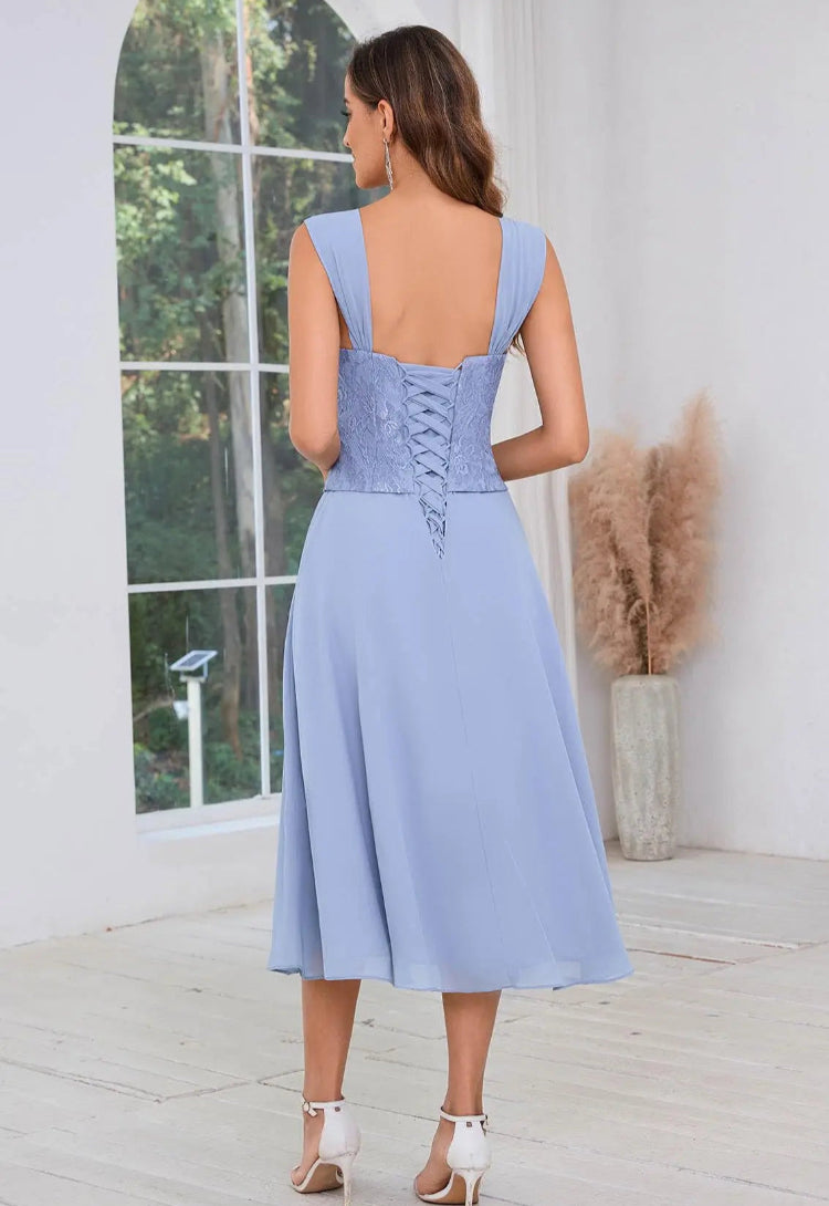 Blue Two-Piece Mother Of The Bride or Groom Dress