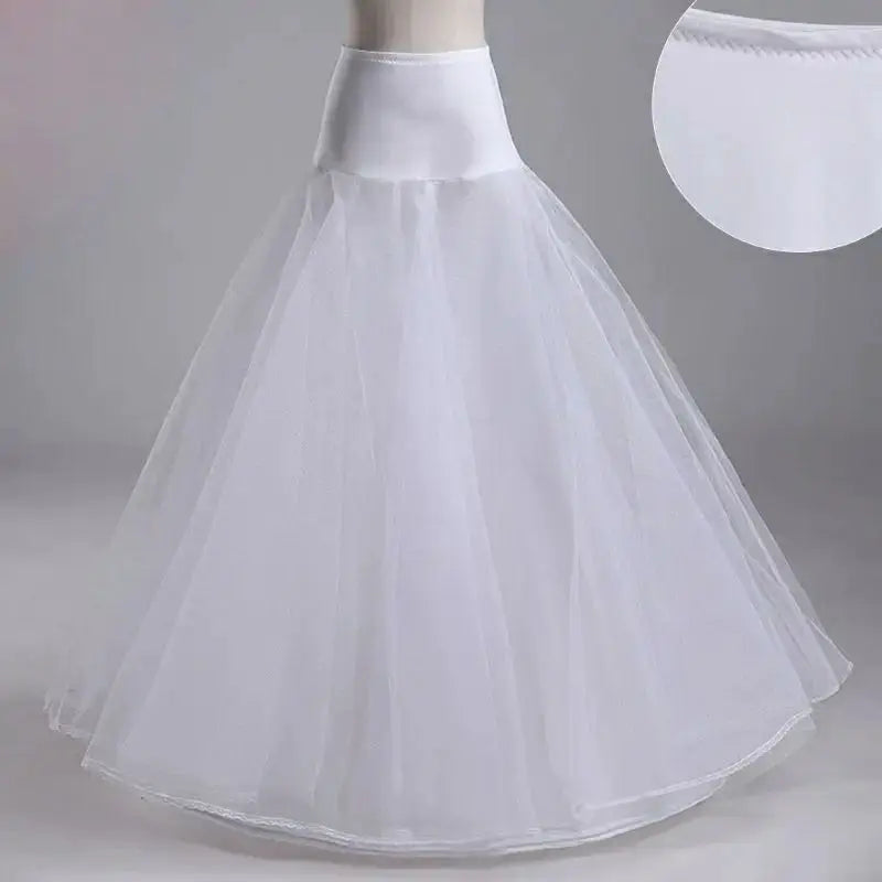 Bridal Petticoat White A Line 1 Hoop