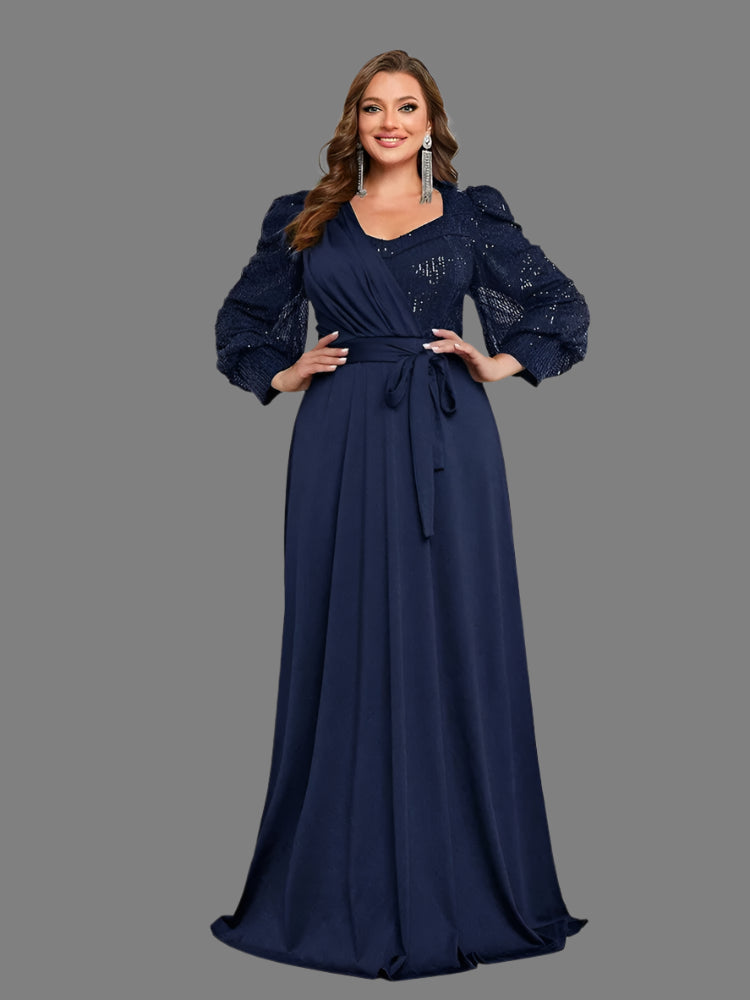 navy plus sizes formal gown-formal elegance