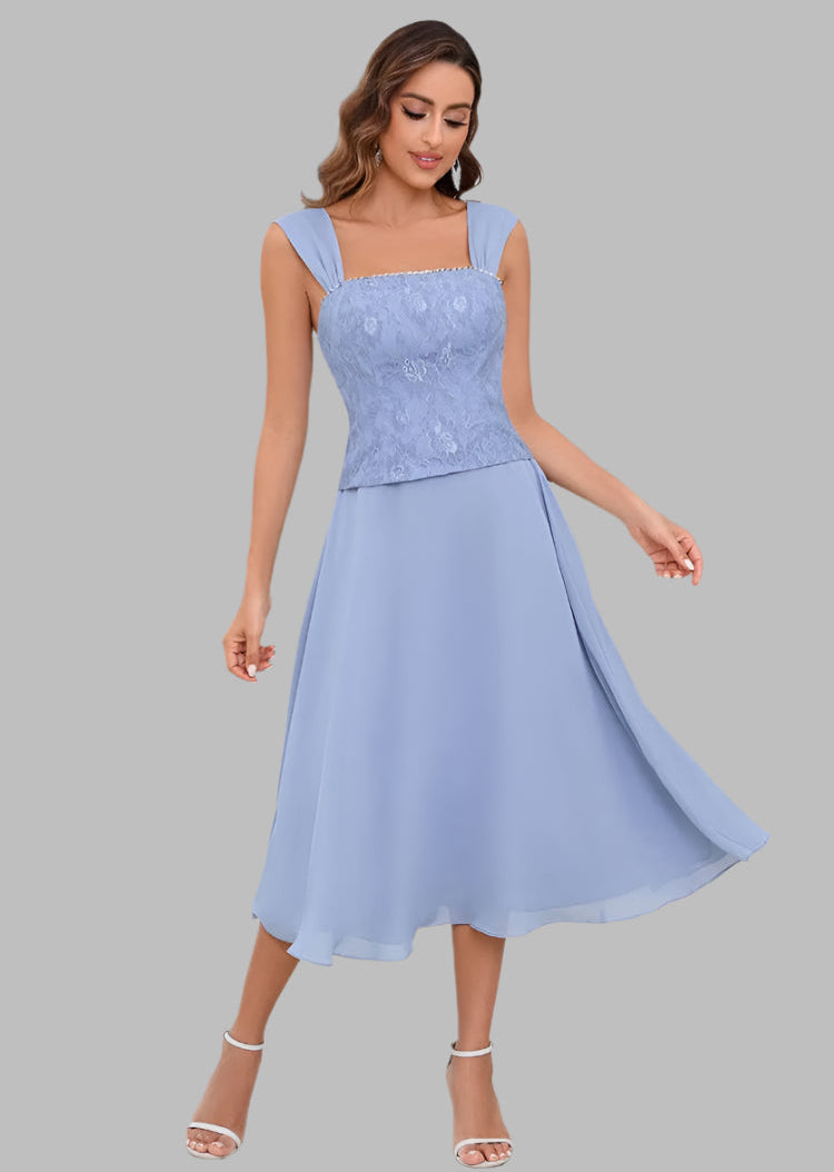 Blue Two-Piece Mother Of The Bride or Groom Dress