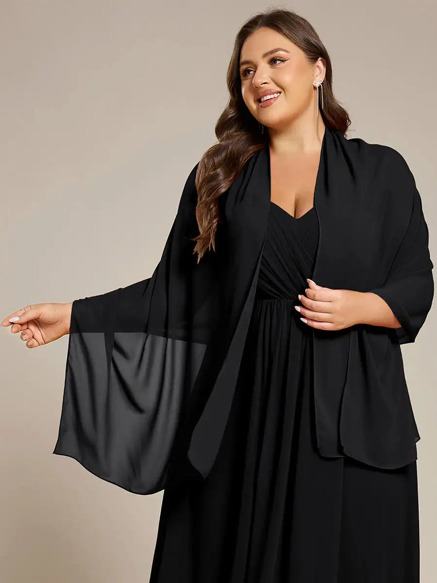 Elegant Chiffon Shawl Wedding Wrap