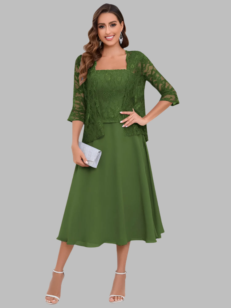 Blue Two-Piece Mother Of The Bride or Groom Dress
