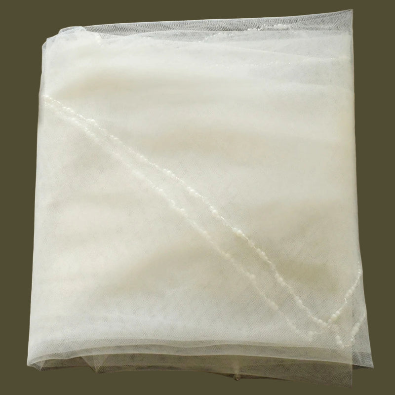 Bridal Crystal Beaded Edge Soft Wedding Veil
