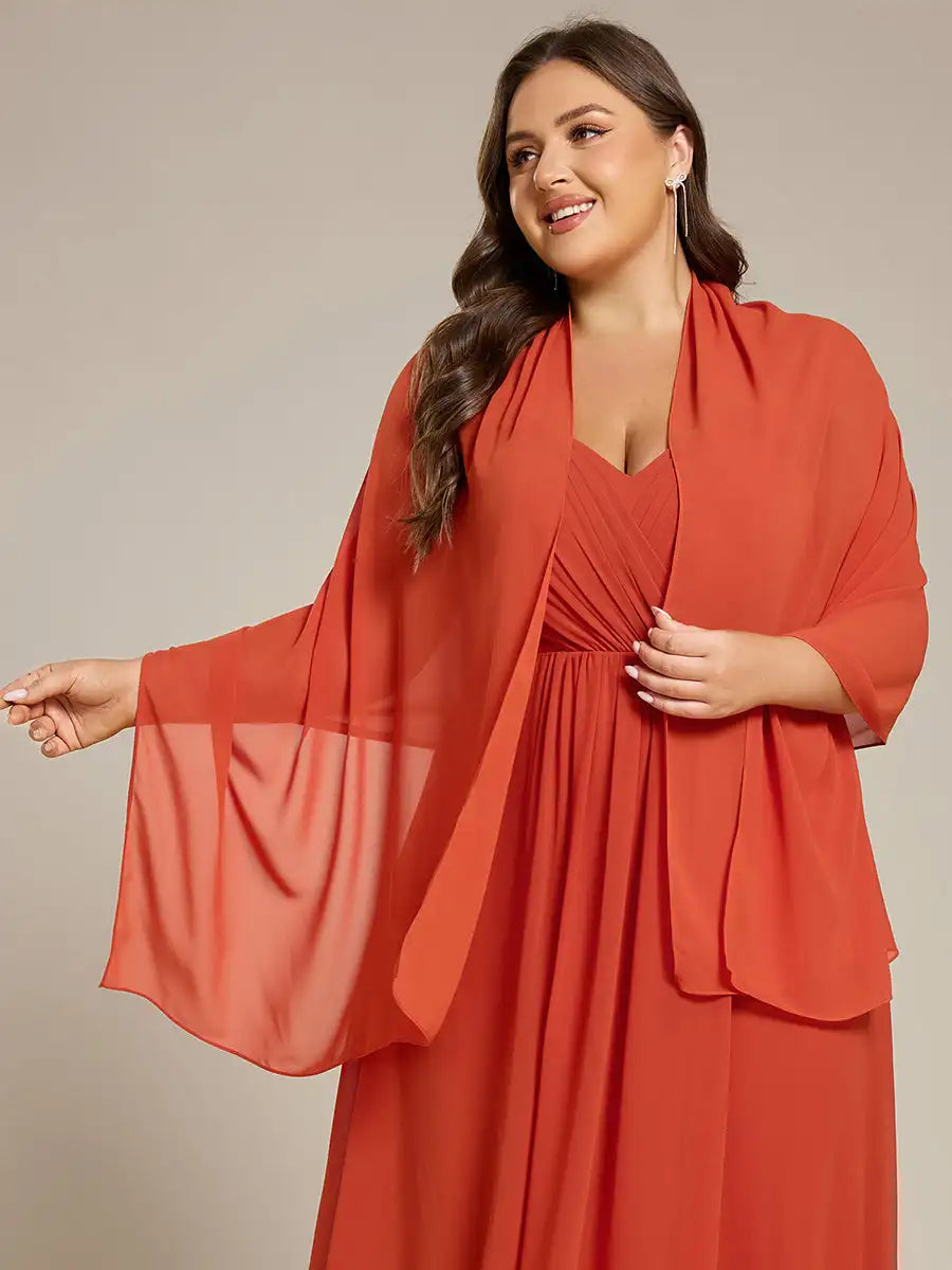 Elegant Chiffon Shawl Wedding Wrap
