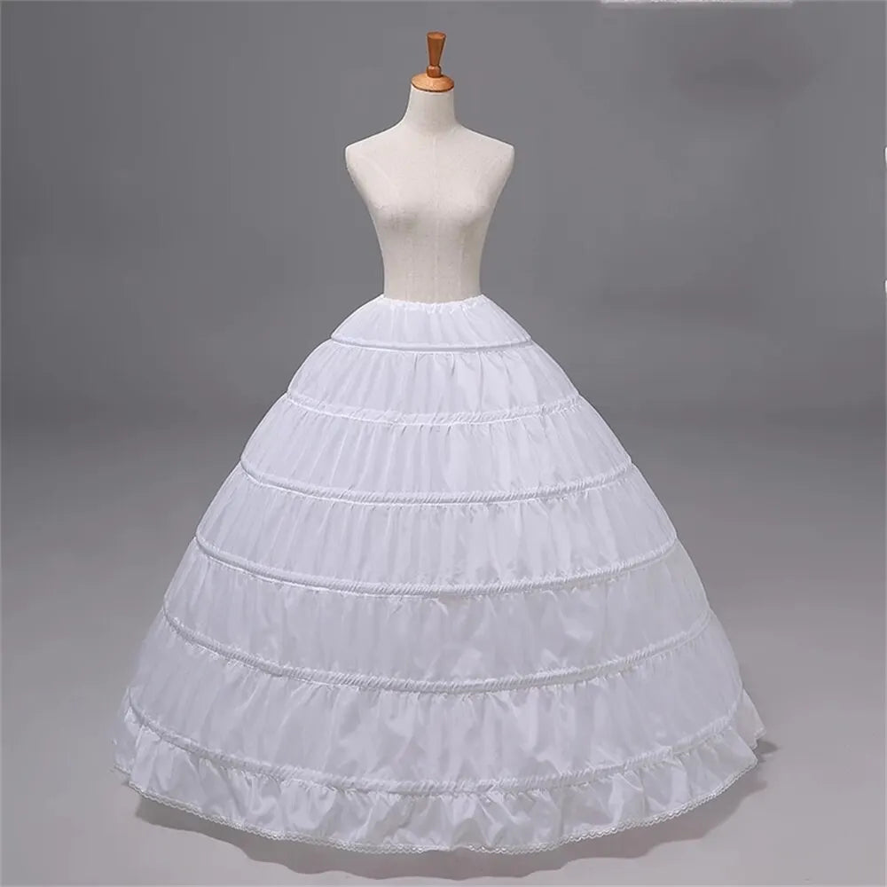 White ball gown petticoat with hoops for wedding dress-formal elegance
