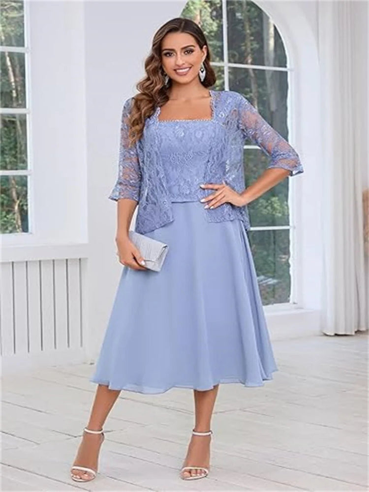 Pink Mother Of The Bride or Groom Dress With Jacket