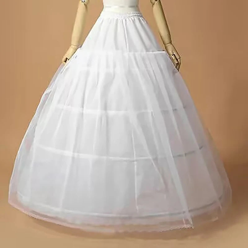 white 4 hoop ball gown petticoat for wedding dress-formal elegance