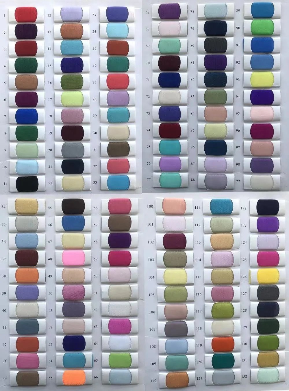 Fabric colour chart for custom colours-formal elegance