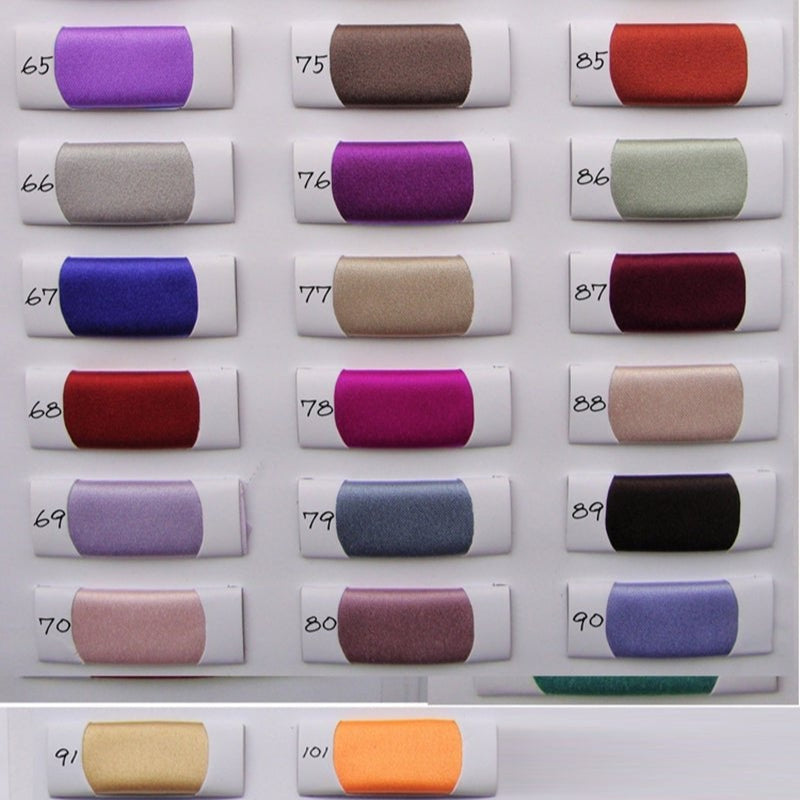 Set of fabric swatches with various colors on a white background