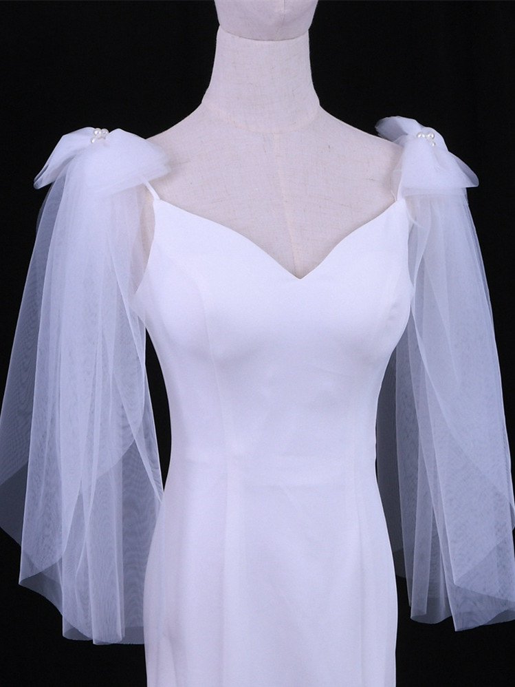 Bridal Shoulder Bows With Glitter
