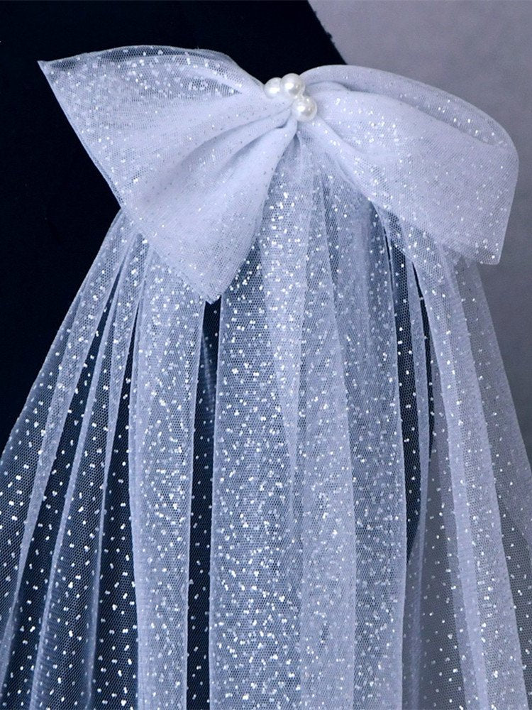 Bridal Shoulder Bows With Glitter