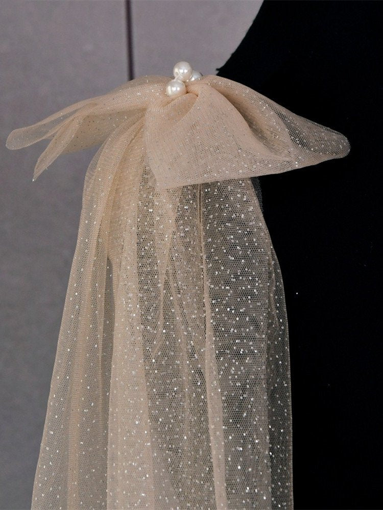 Bridal Shoulder Bows With Glitter