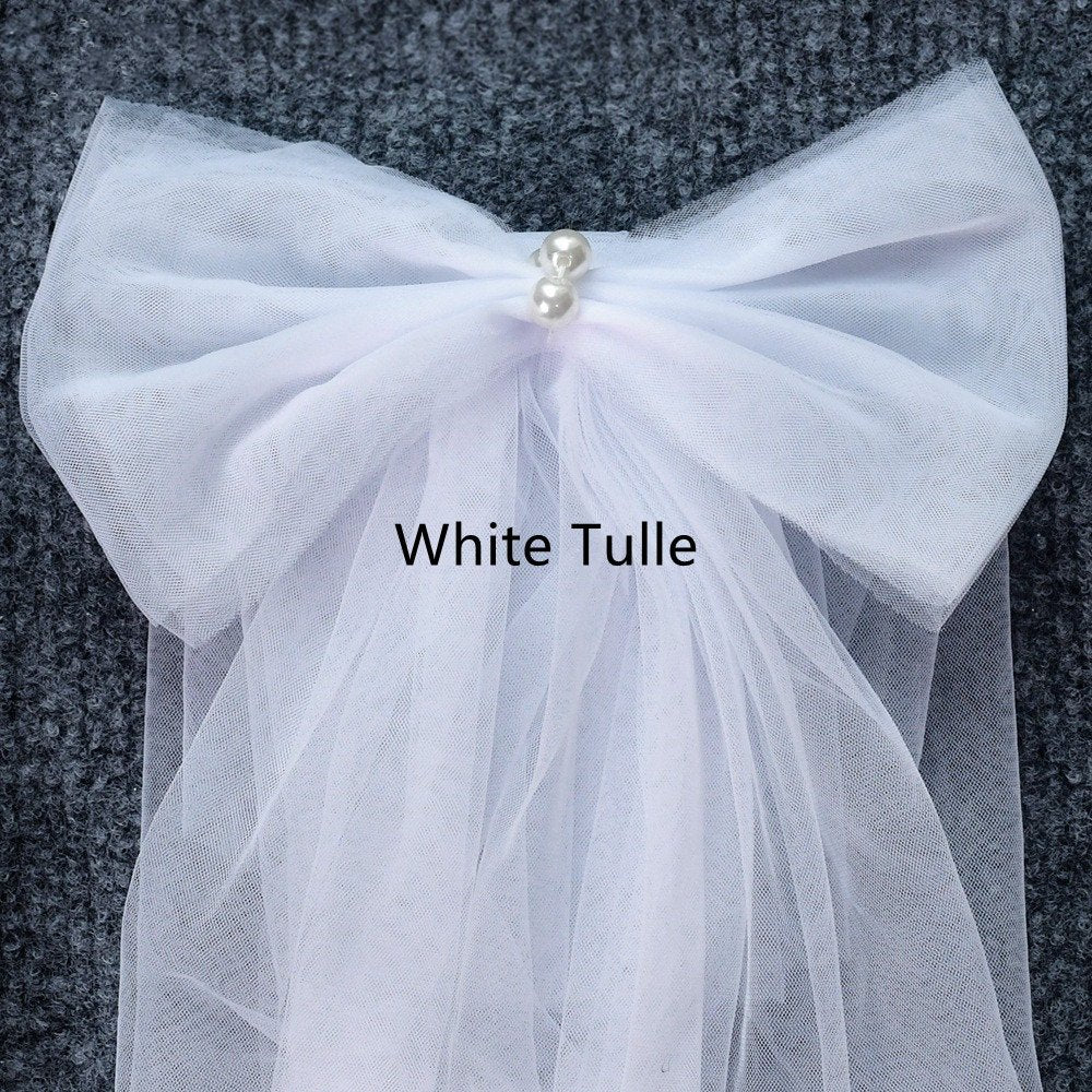 Bridal Shoulder Bows With Glitter