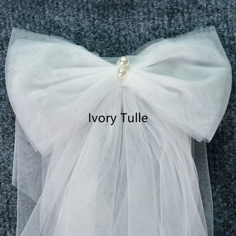 Bridal Shoulder Bows With Glitter