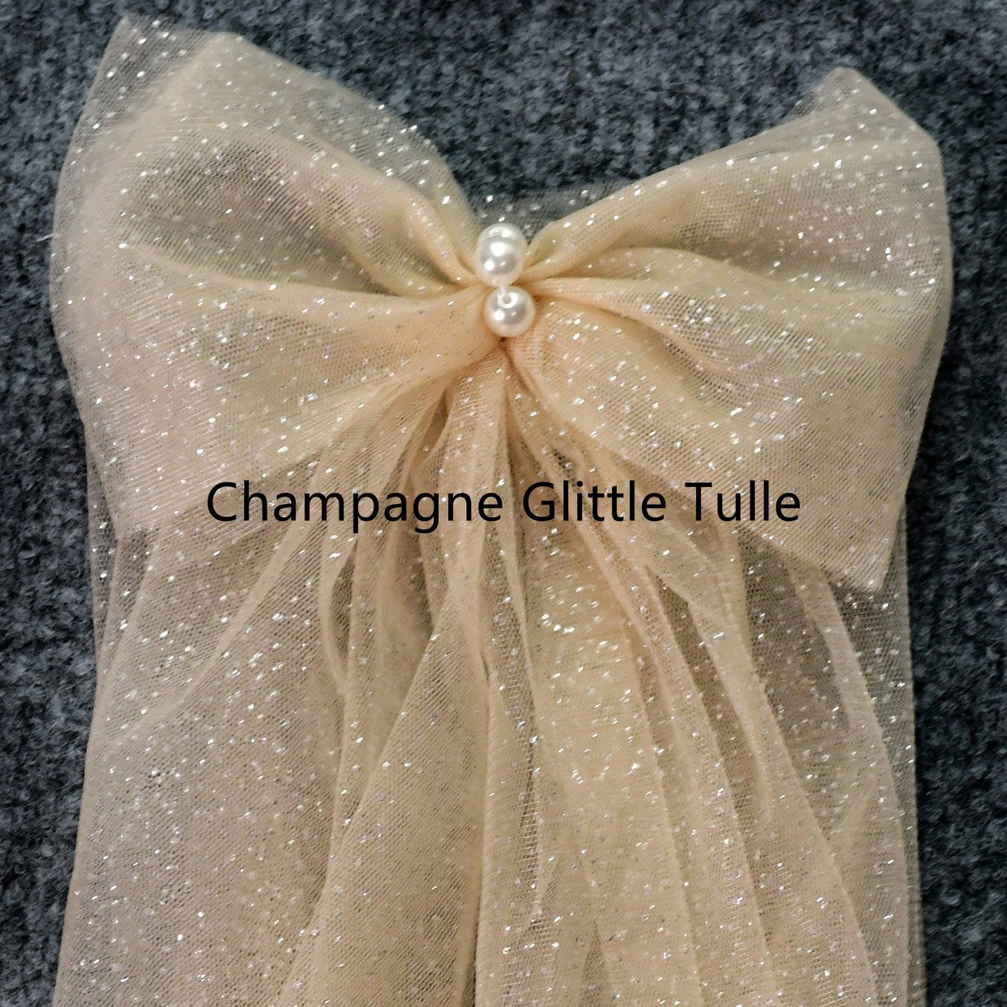 Bridal Shoulder Bows With Glitter