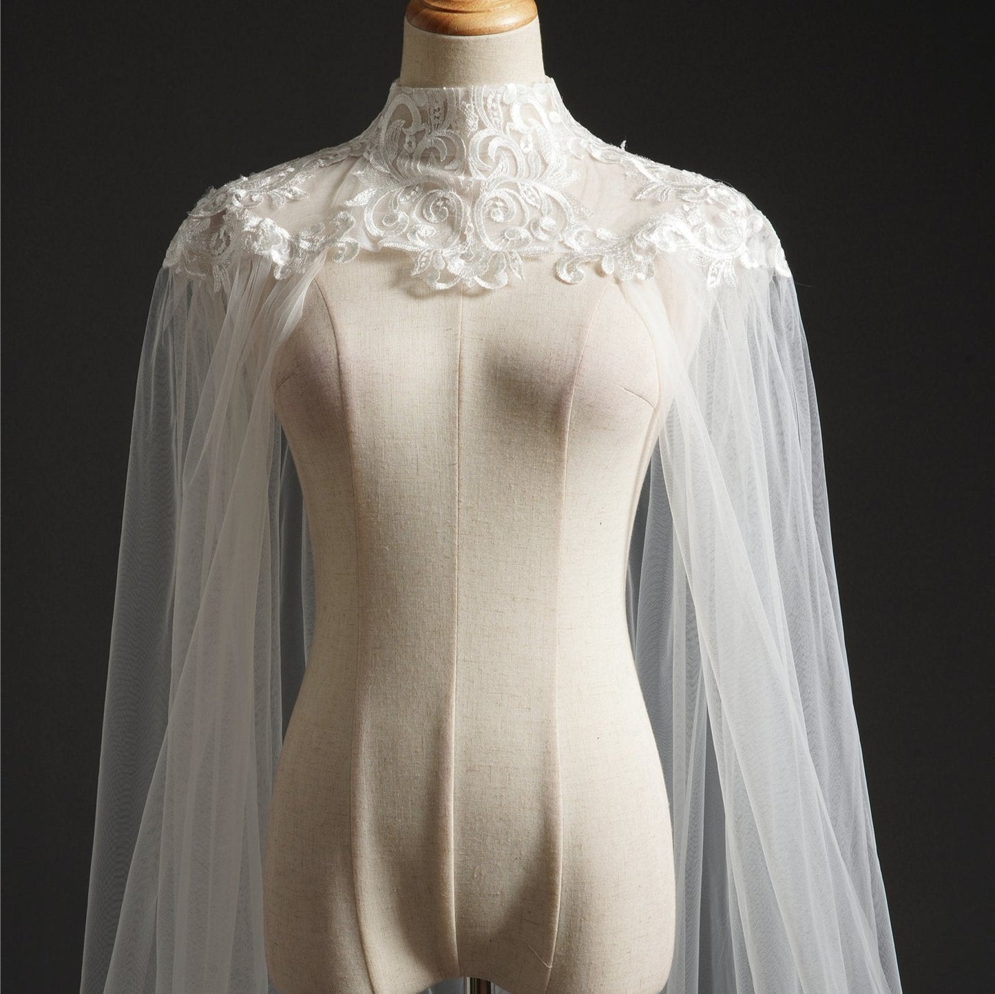Bridal Shoulder Cape With Lace
