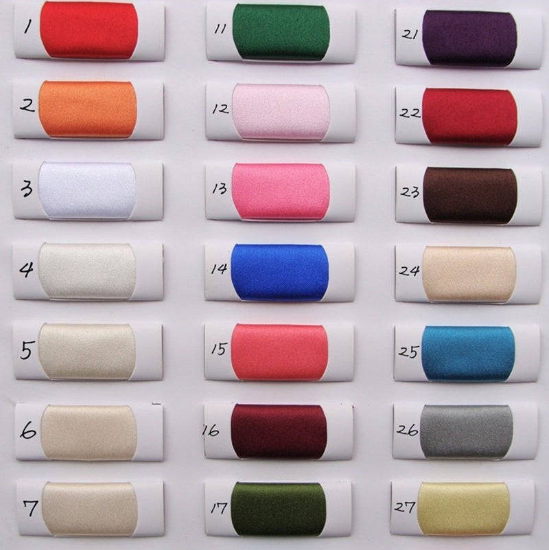 satin colour swatches card for choosing custom colours