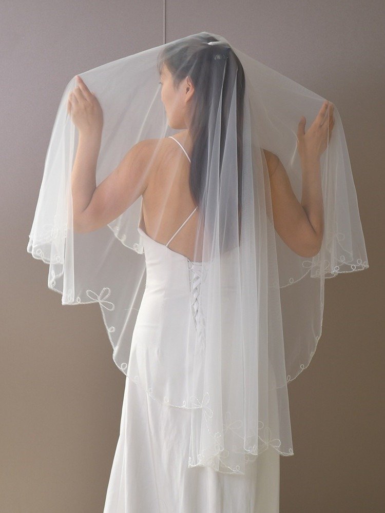 Fingertip 2Tier Blusher Veil