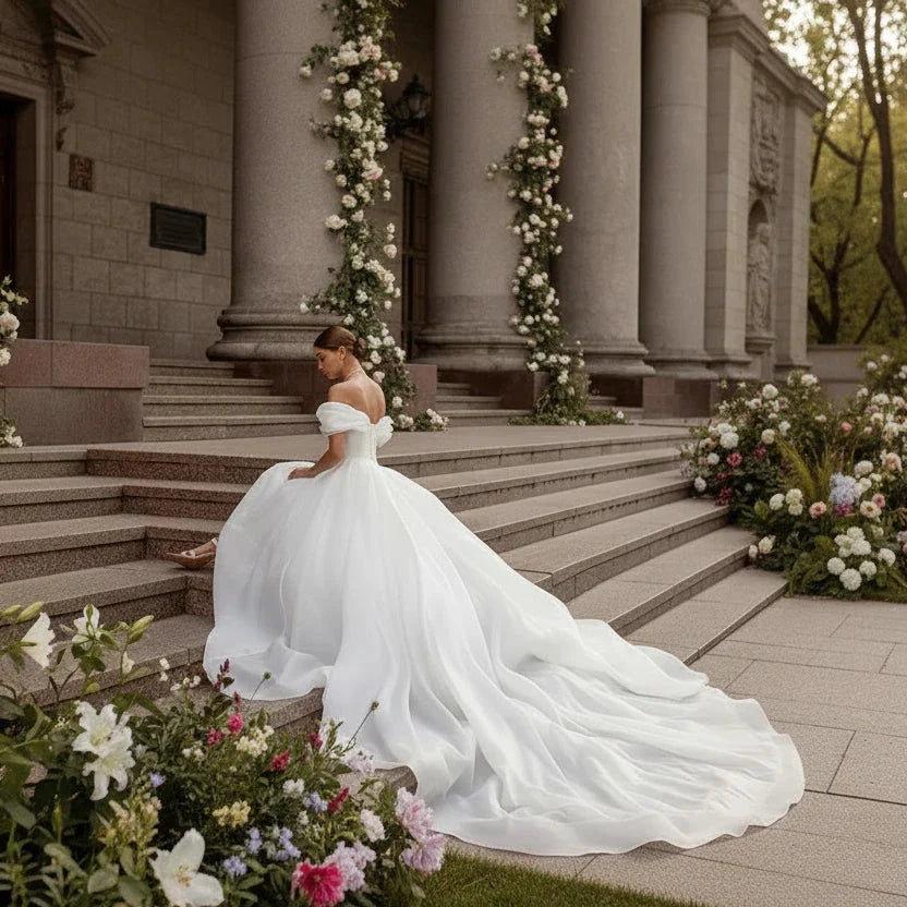 lace wedding dress with long sleeves