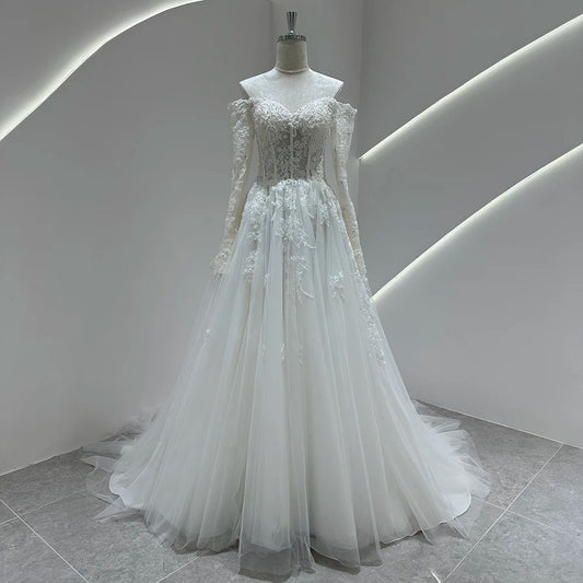 Beach Wedding Dress Bohemian Backless Lace up Gown