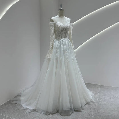 Beach Wedding Dress Bohemian Backless Lace up Gown