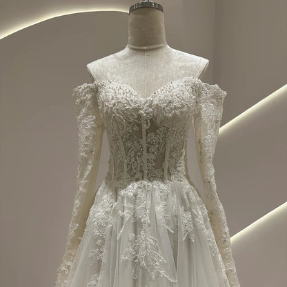 Beach Wedding Dress Bohemian Backless Lace up Gown