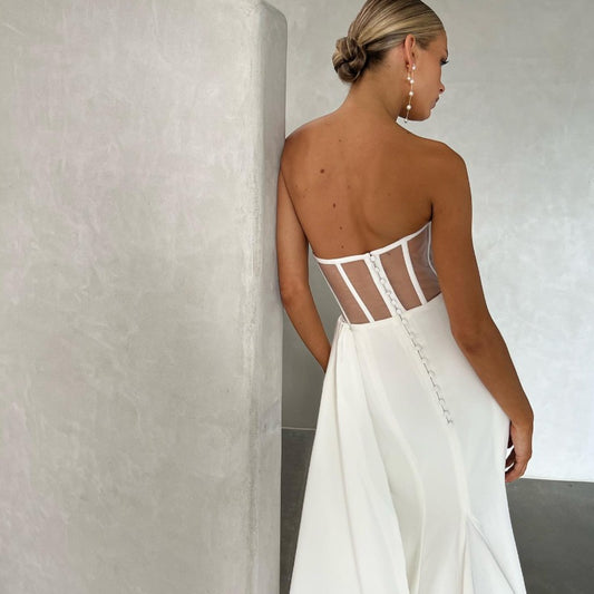 Stunning Beaded Strapless Mermaid Wedding Dress WD4007