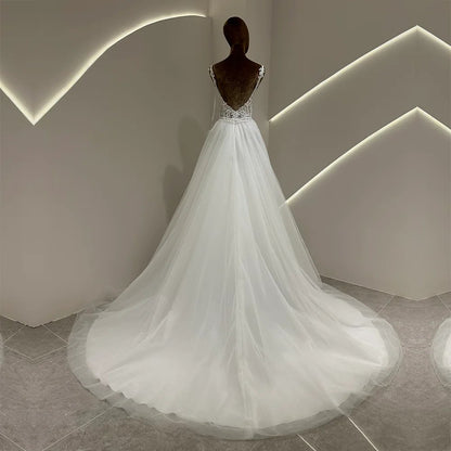Boho Beach Bride A-Line Sweetheart Wedding Dress