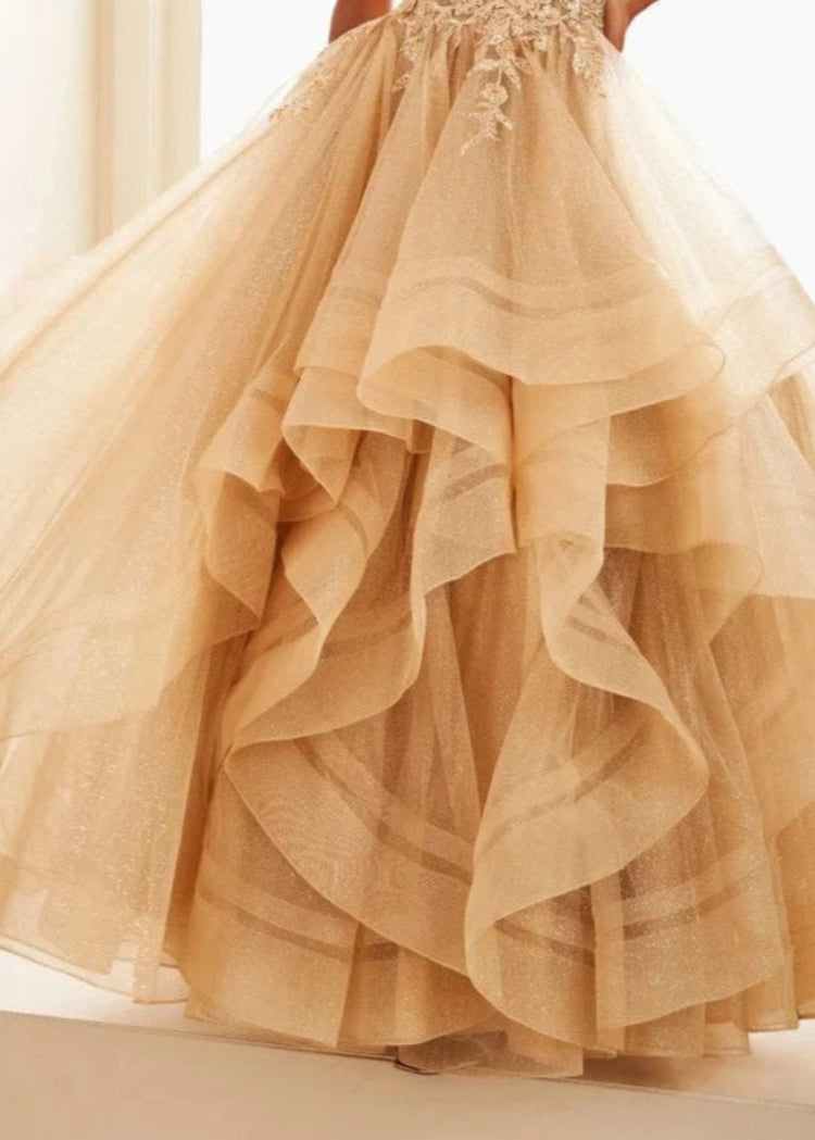 Custom Colour Glitter Lace Fluffy Formal Party Dress