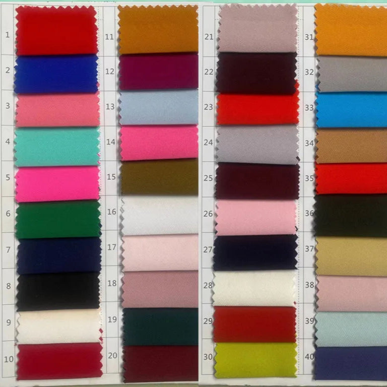 crepe fabric colour chart-formal elegance 