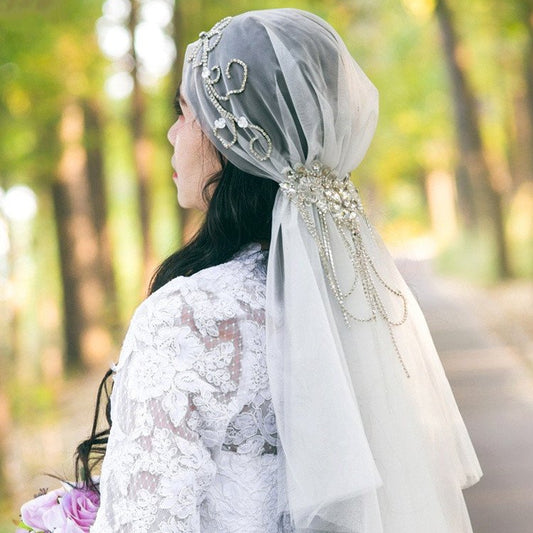 Juliet Cap Vintage Crystals Bridal Veil