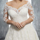 Applique Lace Plus Size A-Line Wedding Dress WD4008