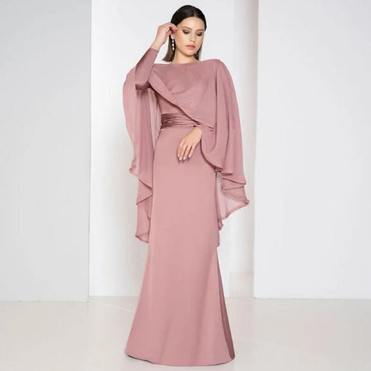 chiffon and satin mother of the bride -formal elegance