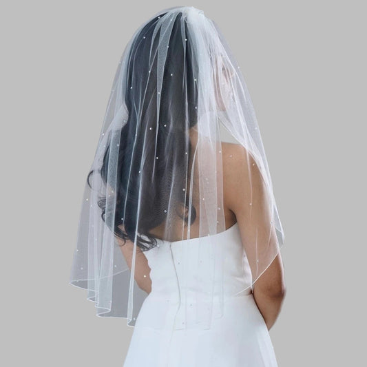 Short Bridal Veil Elbow Length Veil 1 Tier