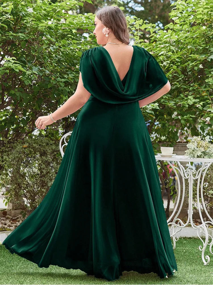 green a-line mother of the bride dress