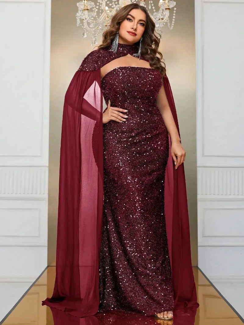 burgundy sequins formal dress-formal elegance