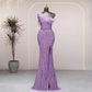 purple sequins mermaid evening gown-formal elegance