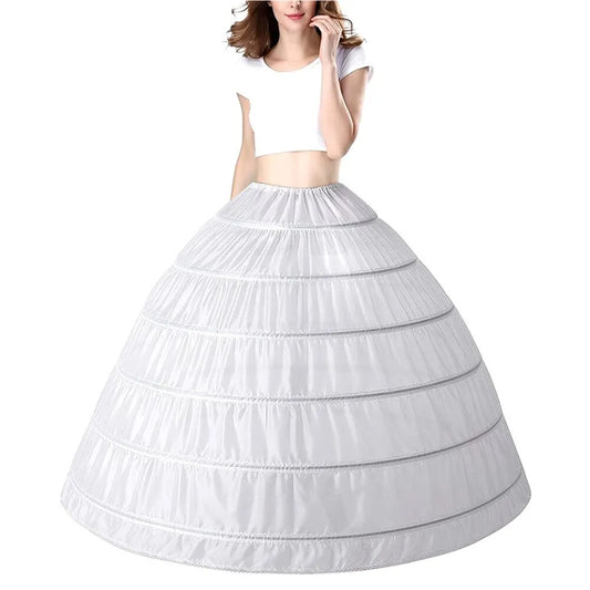 6 Hoops Crinoline Ball Gown Petticoat Wedding Accessories