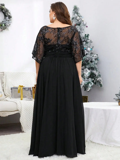 illusion lace covered back bodice chiffon evening dress