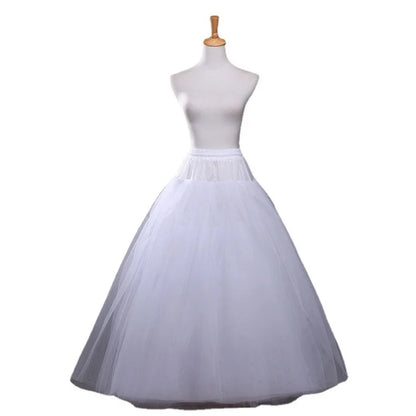 A-line 4-Layers Tulle Boneless Wedding Dress Petticoat